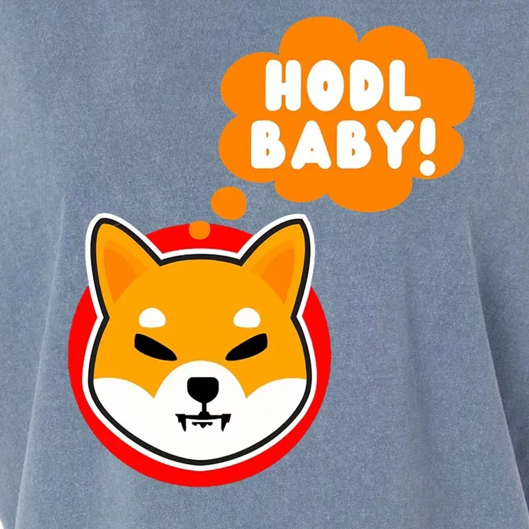 Shiba Inu Hodl Baby Garment-Dyed Women's Muscle Tee