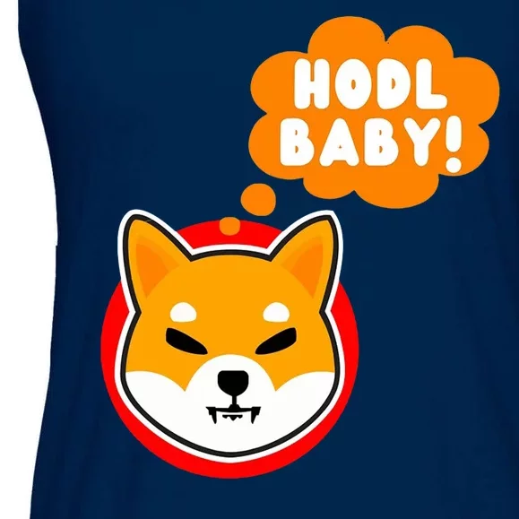 Shiba Inu Hodl Baby Ladies Essential Flowy Tank