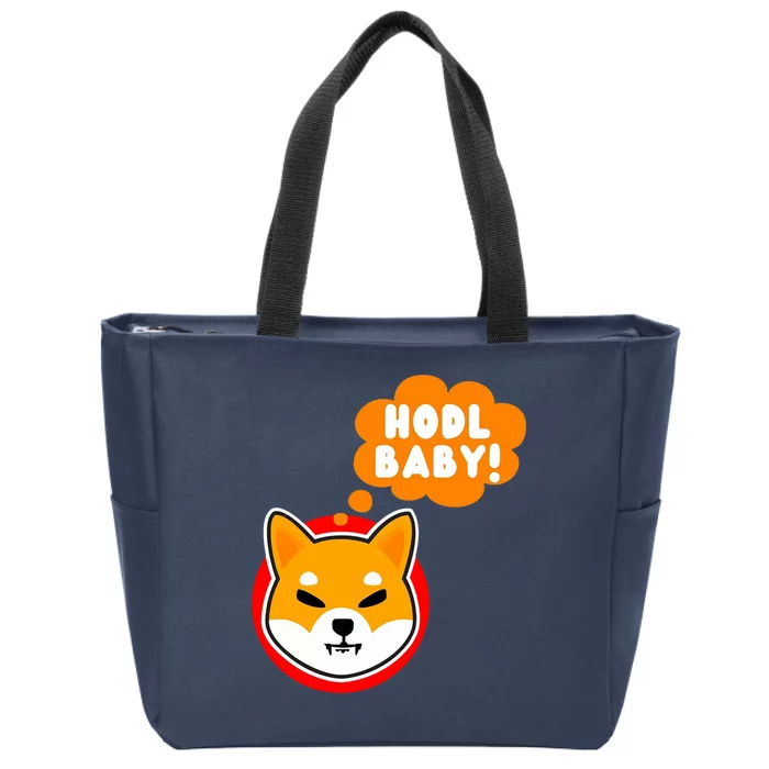 Shiba Inu Hodl Baby Zip Tote Bag