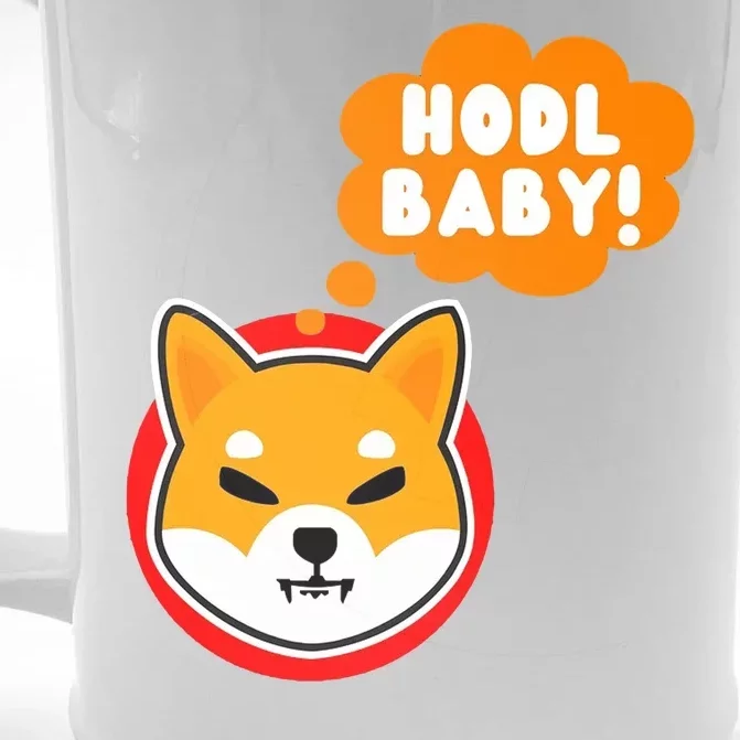 Shiba Inu Hodl Baby Front & Back Beer Stein