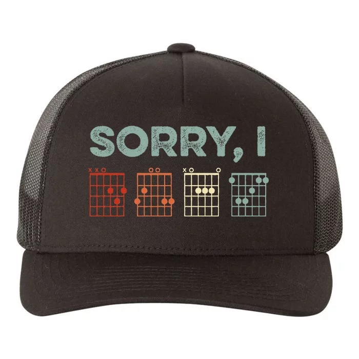 Sorry IDGAF Hidden Message Guitar Chords Music Note Yupoong Adult 5-Panel Trucker Hat