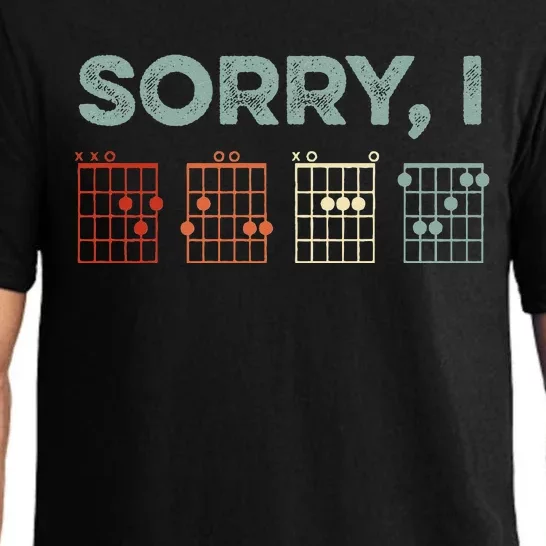 Sorry IDGAF Hidden Message Guitar Chords Music Note Pajama Set