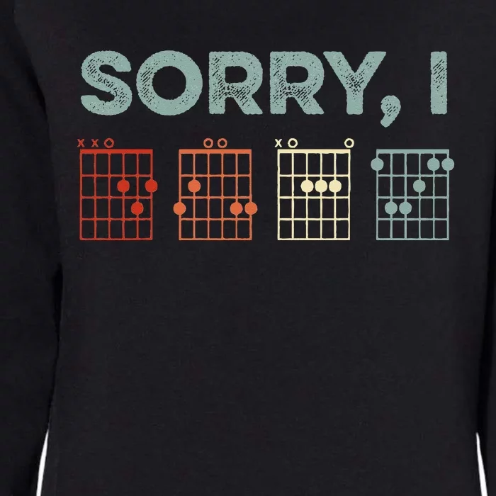 Sorry IDGAF Hidden Message Guitar Chords Music Note Womens California Wash Sweatshirt