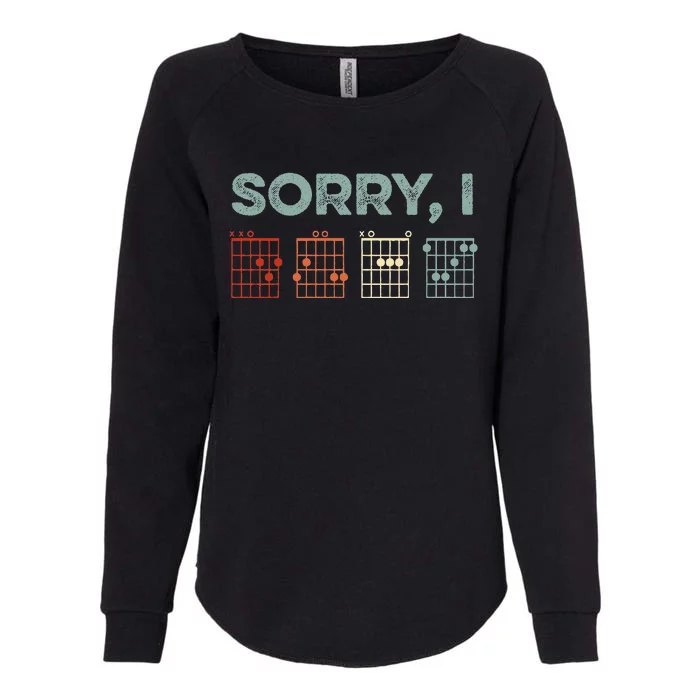 Sorry IDGAF Hidden Message Guitar Chords Music Note Womens California Wash Sweatshirt