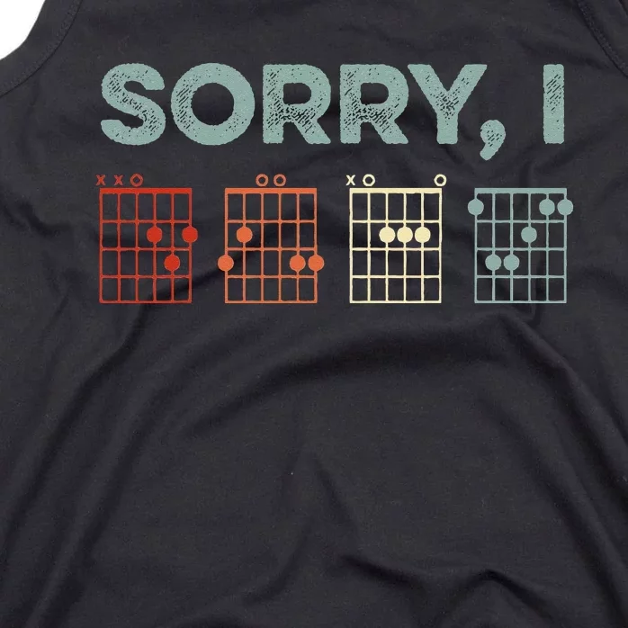 Sorry IDGAF Hidden Message Guitar Chords Music Note Tank Top