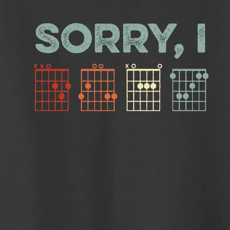 Sorry IDGAF Hidden Message Guitar Chords Music Note Toddler T-Shirt