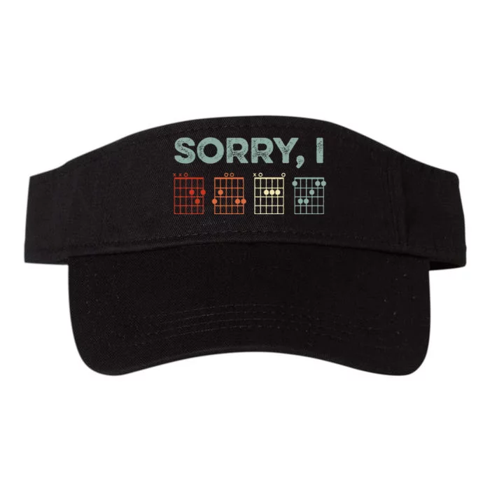 Sorry IDGAF Hidden Message Guitar Chords Music Note Valucap Bio-Washed Visor