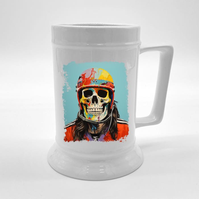 Skeleton Ice Hockey Great Gift Front & Back Beer Stein