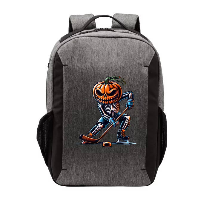 Skeleton Ice Hockey Funny Halloween Pumpkin Hockey Vector Backpack