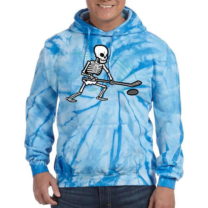 Skeleton Ice Hockey Halloween Costume Boy Tie Dye Hoodie