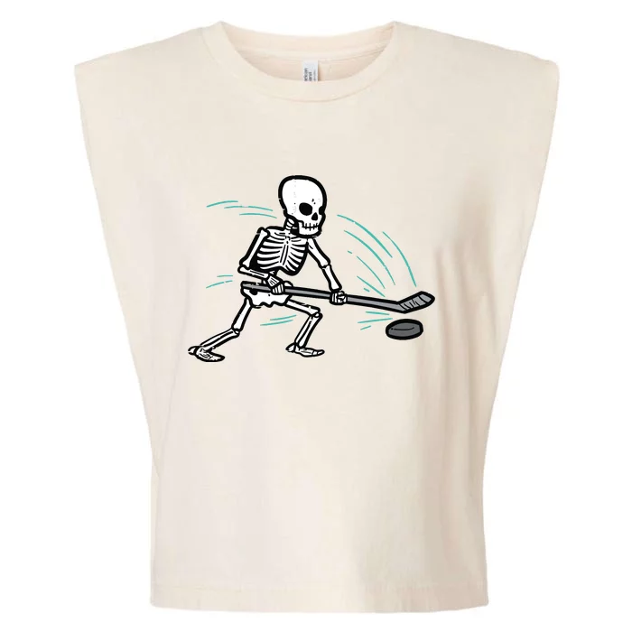 Skeleton Ice Hockey Halloween Costume Boy Garment-Dyed Women's Muscle Tee