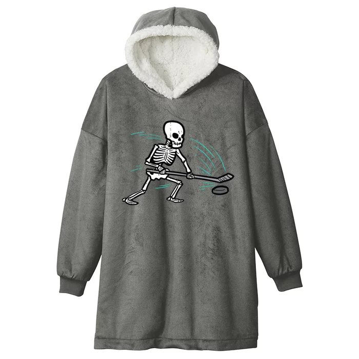 Skeleton Ice Hockey Halloween Costume Boy Hooded Wearable Blanket