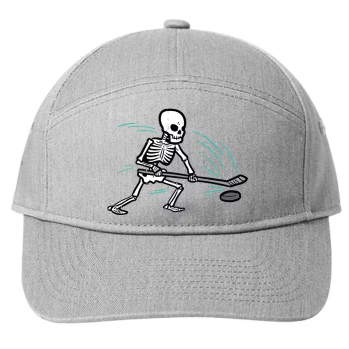 Skeleton Ice Hockey Halloween Costume Boy 7-Panel Snapback Hat