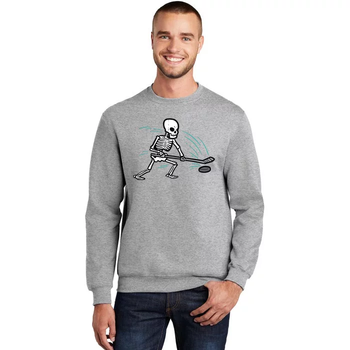 Skeleton Ice Hockey Halloween Costume Boy Tall Sweatshirt