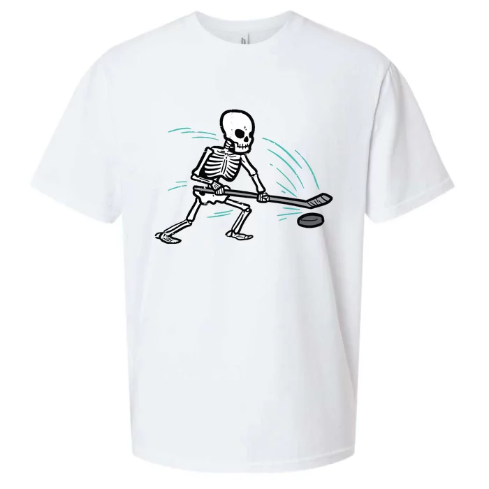 Skeleton Ice Hockey Halloween Costume Boy Sueded Cloud Jersey T-Shirt