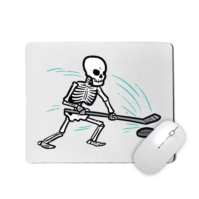 Skeleton Ice Hockey Halloween Costume Boy Mousepad