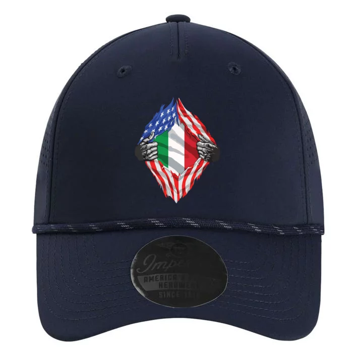 Super Italian Heritage Proud Italy Roots USA Flag Performance The Dyno Cap