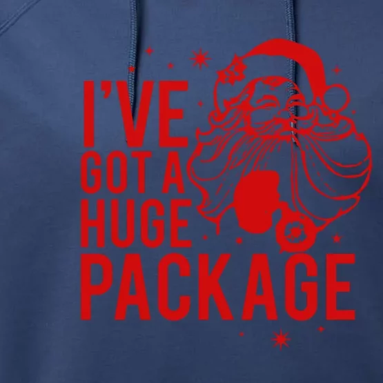 Santa I Have A Huge Package Christmas Holidays Performance Fleece Hoodie