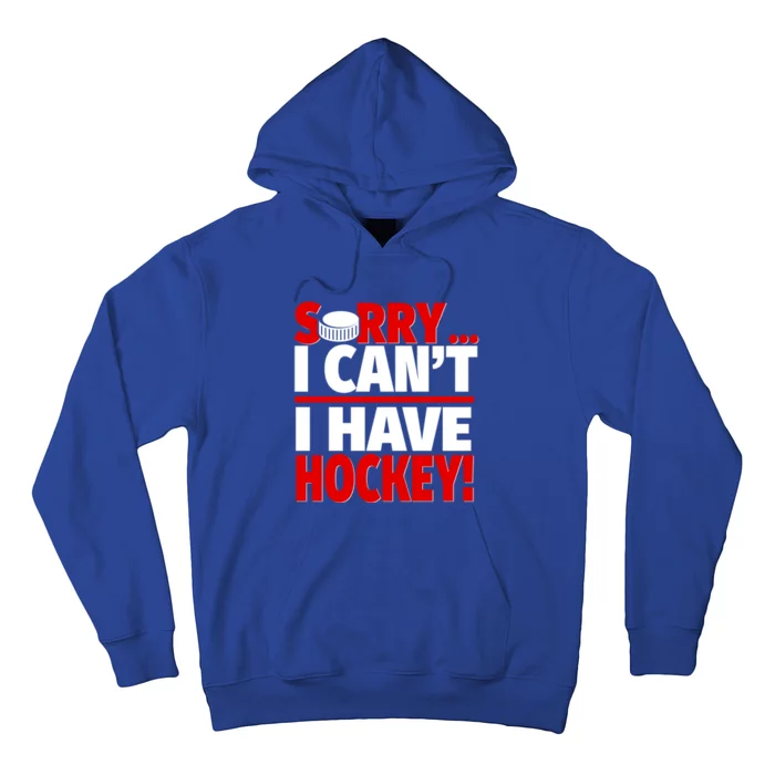 Sorry I Have Hockey Hockey Coach Or Hockey Player Funny Gift Hoodie