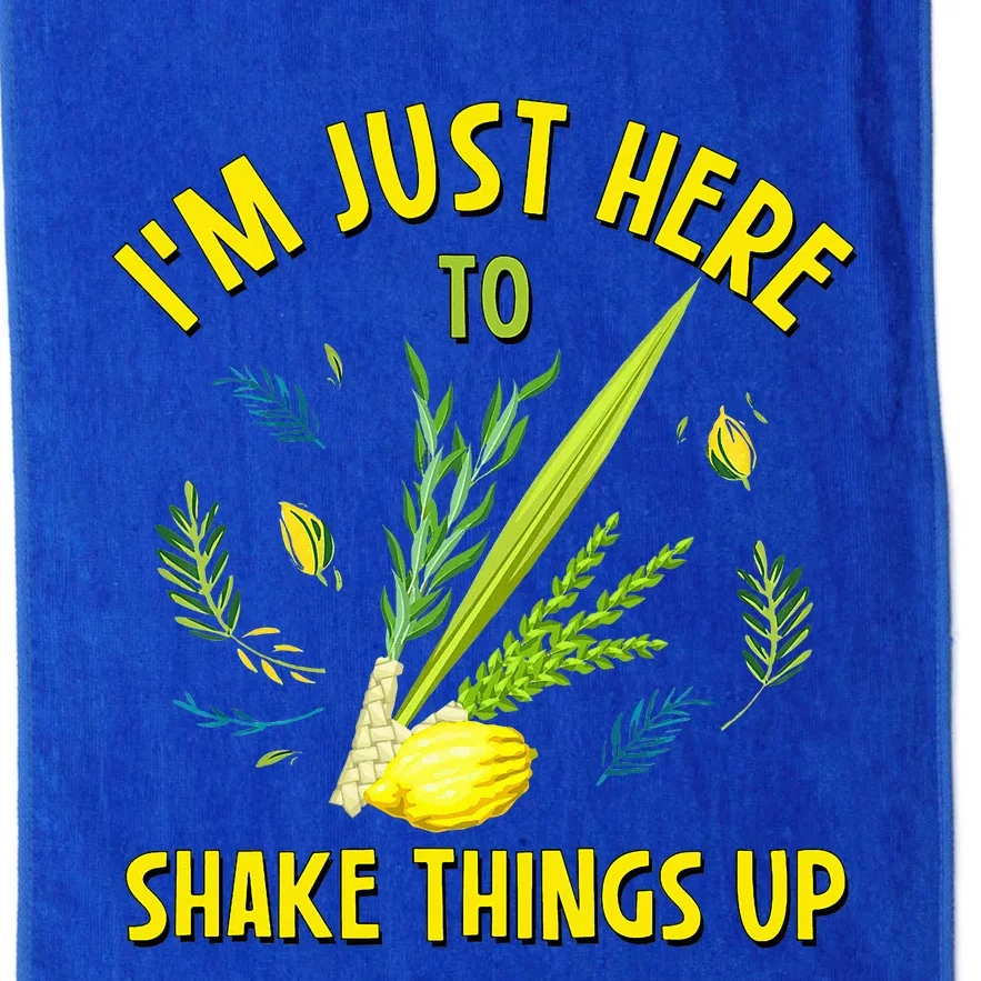 Sukkot Im Here To Shake Things Up Original Camping Platinum Collection Golf Towel