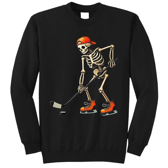 Skeleton Ice Hockey Halloween Costume Gift Sweatshirt