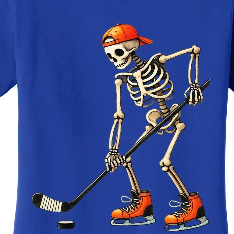 Skeleton Ice Hockey Halloween Costume Women's T-Shirt