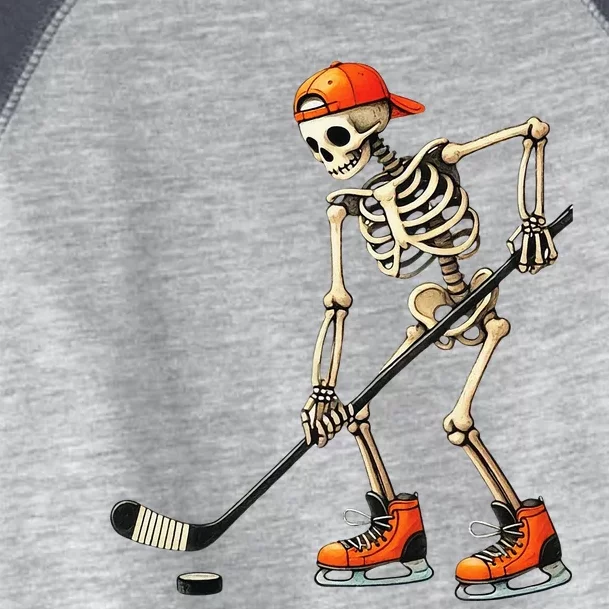 Skeleton Ice Hockey Halloween Costume Toddler Fine Jersey T-Shirt