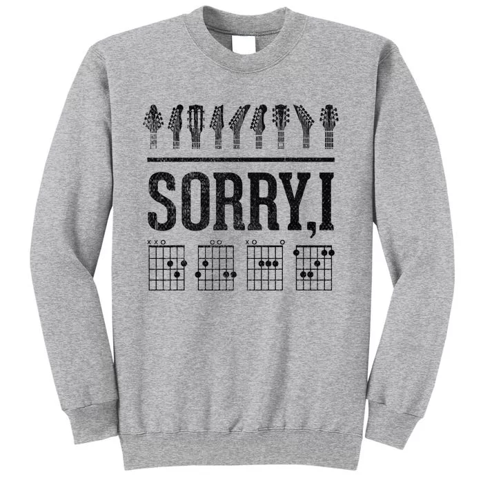 Sorry IDGAF Hidden Message Music Note Dgaf Guitar Chords Tall Sweatshirt