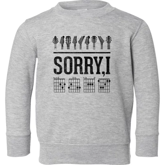 Sorry IDGAF Hidden Message Music Note Dgaf Guitar Chords Toddler Sweatshirt