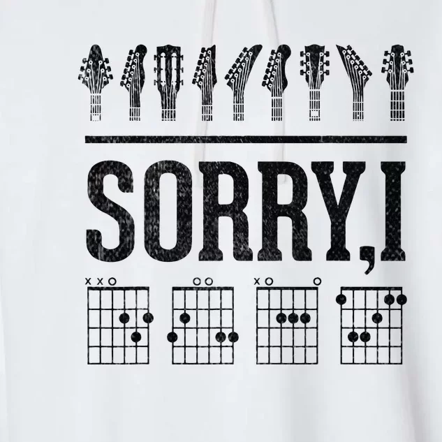 Sorry IDGAF Hidden Message Music Note Dgaf Guitar Chords Garment-Dyed Fleece Hoodie