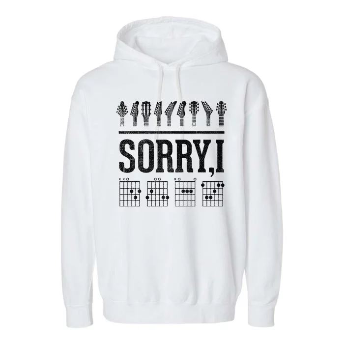 Sorry IDGAF Hidden Message Music Note Dgaf Guitar Chords Garment-Dyed Fleece Hoodie