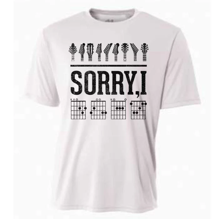 Sorry IDGAF Hidden Message Music Note Dgaf Guitar Chords Cooling Performance Crew T-Shirt