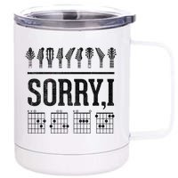 Sorry IDGAF Hidden Message Music Note Dgaf Guitar Chords 12 oz Stainless Steel Tumbler Cup