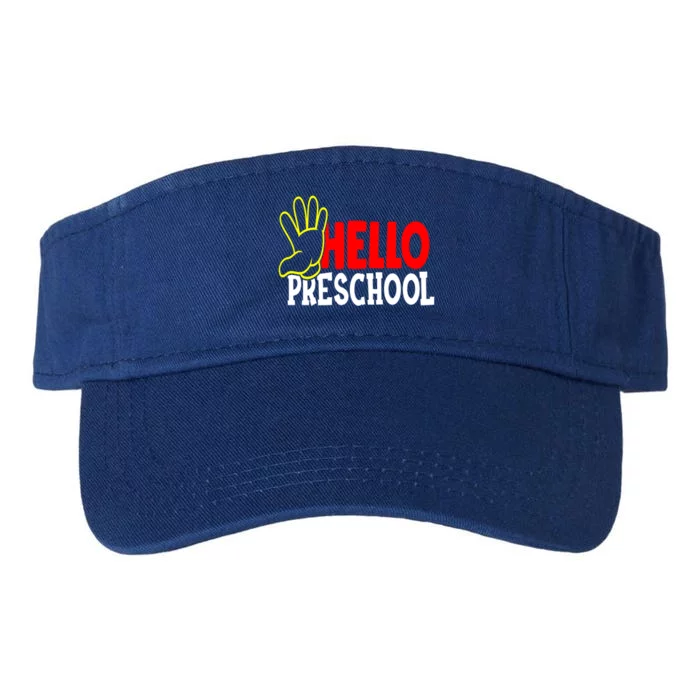 School Is Here PreSchool With Buddies To Have Fun With Funny Gift Valucap Bio-Washed Visor