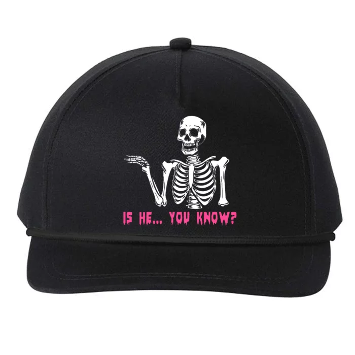 Skeleton Is He You Know Meme Snapback Five-Panel Rope Hat