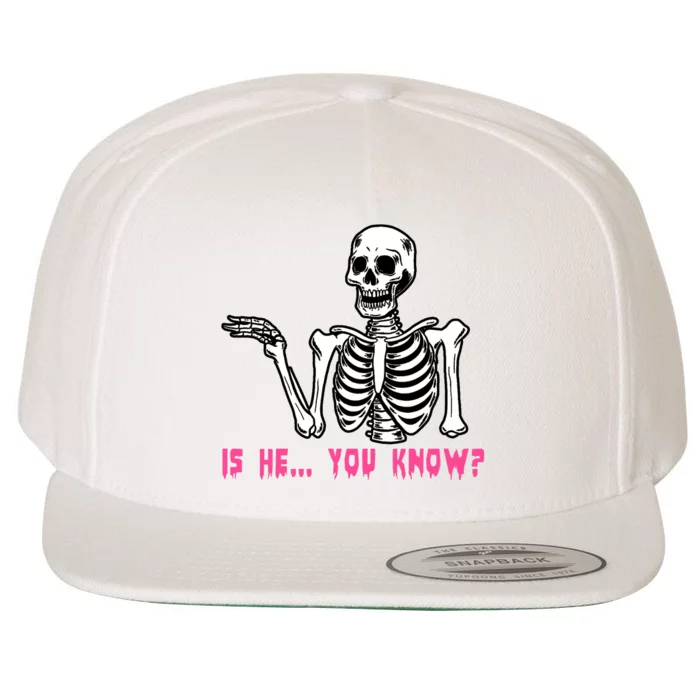 Skeleton Is He You Know Meme Wool Snapback Cap