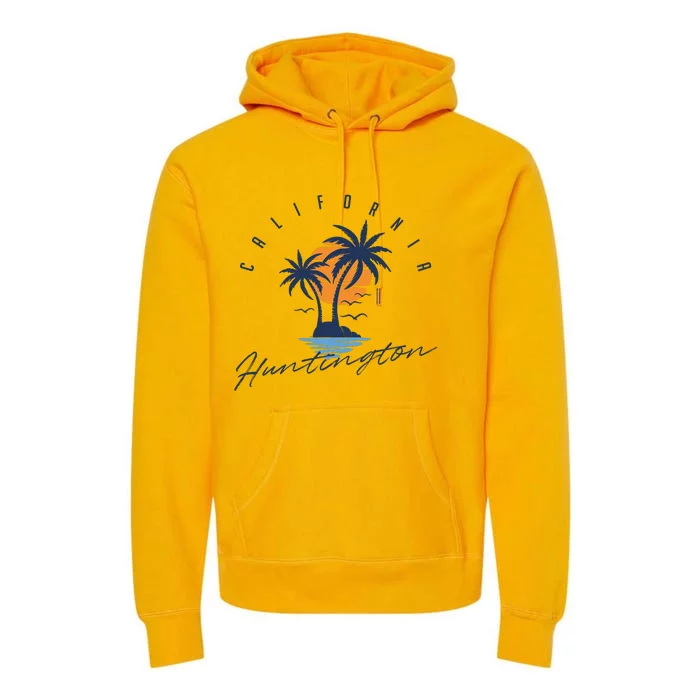 Summer In Huntington Beach Californa Premium Hoodie