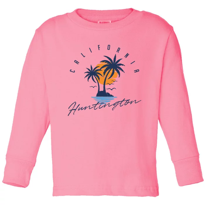 Summer In Huntington Beach Californa Toddler Long Sleeve Shirt