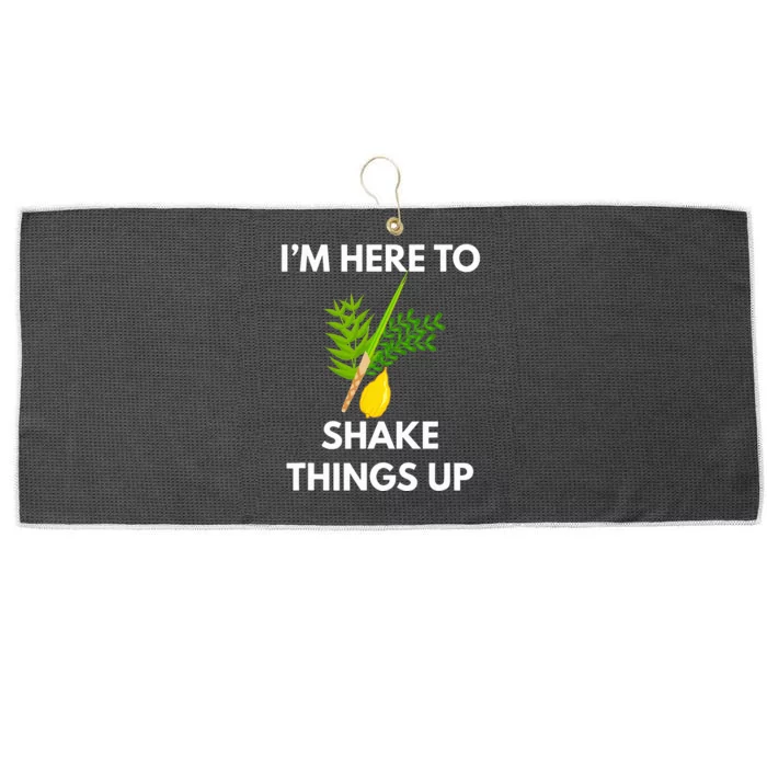 Sukkot IM Here To Shake Things Up Lulav Etrog Jewish Sukkah Large Microfiber Waffle Golf Towel