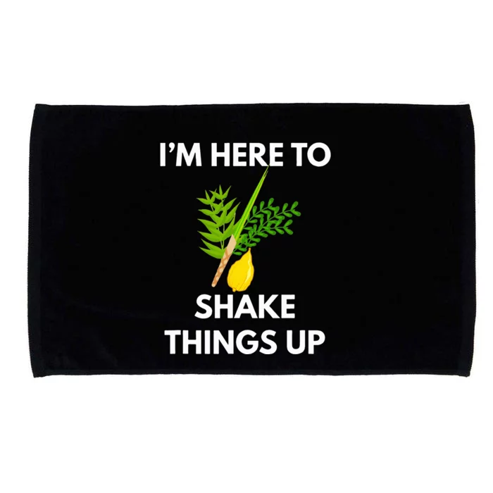 Sukkot IM Here To Shake Things Up Lulav Etrog Jewish Sukkah Microfiber Hand Towel