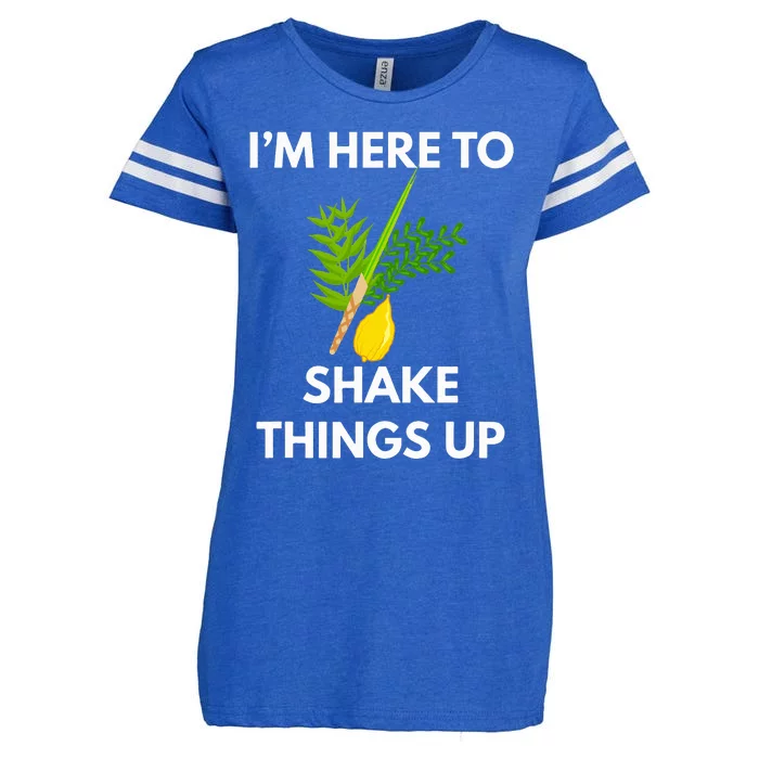 Sukkot IM Here To Shake Things Up Lulav Etrog Jewish Sukkah Enza Ladies Jersey Football T-Shirt