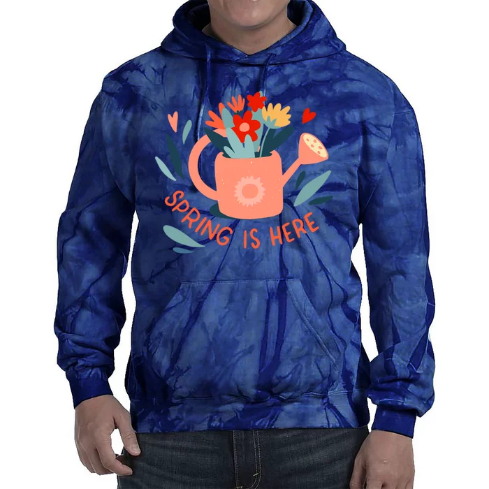 Spring Is Here Gardening Floral Tie Dye Hoodie