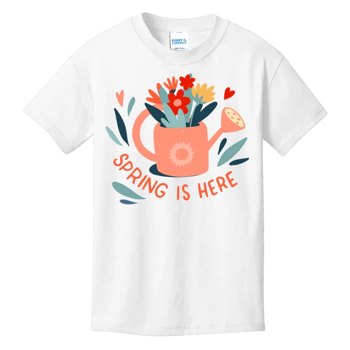 Spring Is Here Gardening Floral Kids T-Shirt