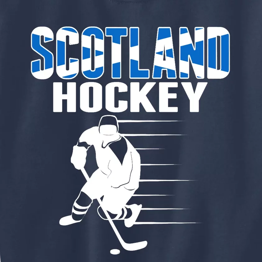 Scotland Ice Hockey Lovers Jersey Scottish Hockey Team Fans Premium Kids Sweatshirt