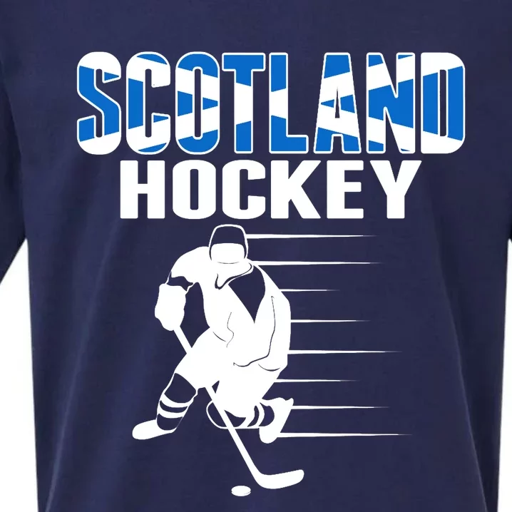 Scotland Ice Hockey Lovers Jersey Scottish Hockey Team Fans Premium Sueded Cloud Jersey T-Shirt