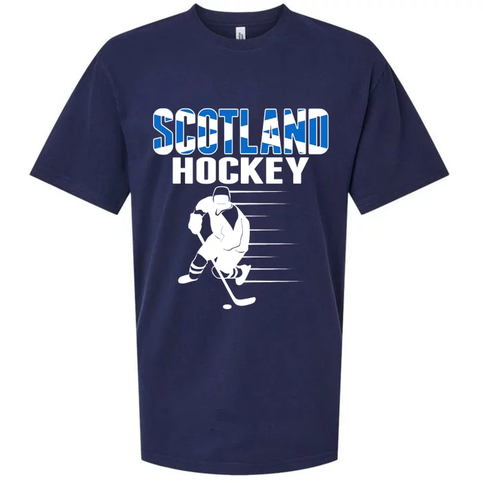 Scotland Ice Hockey Lovers Jersey Scottish Hockey Team Fans Premium Sueded Cloud Jersey T-Shirt