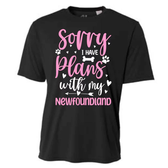 Sorry I Have Plans With My Newfoundland Dog Gift Cooling Performance Crew T-Shirt