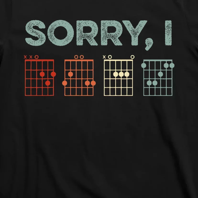 Sorry Idgaf Hidden Message Guitar Chords Music Note T-Shirt