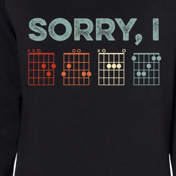 Sorry Idgaf Hidden Message Guitar Chords Music Note Womens California Wash Sweatshirt