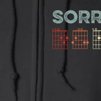 Sorry Idgaf Hidden Message Guitar Chords Music Note Full Zip Hoodie